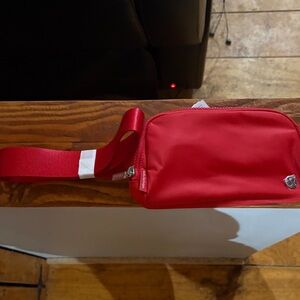 Red Lululemon everywhere belt bag